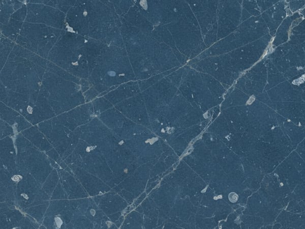 Lagos Blue limestone polished slab surface texture — Blue tones, quarried from Portugal