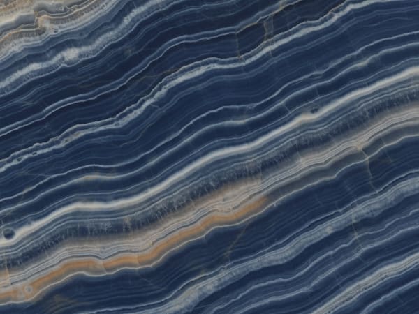 Ocean Blue Onyx onyx polished slab surface texture — Blue tones, quarried from Brazil / Morocco