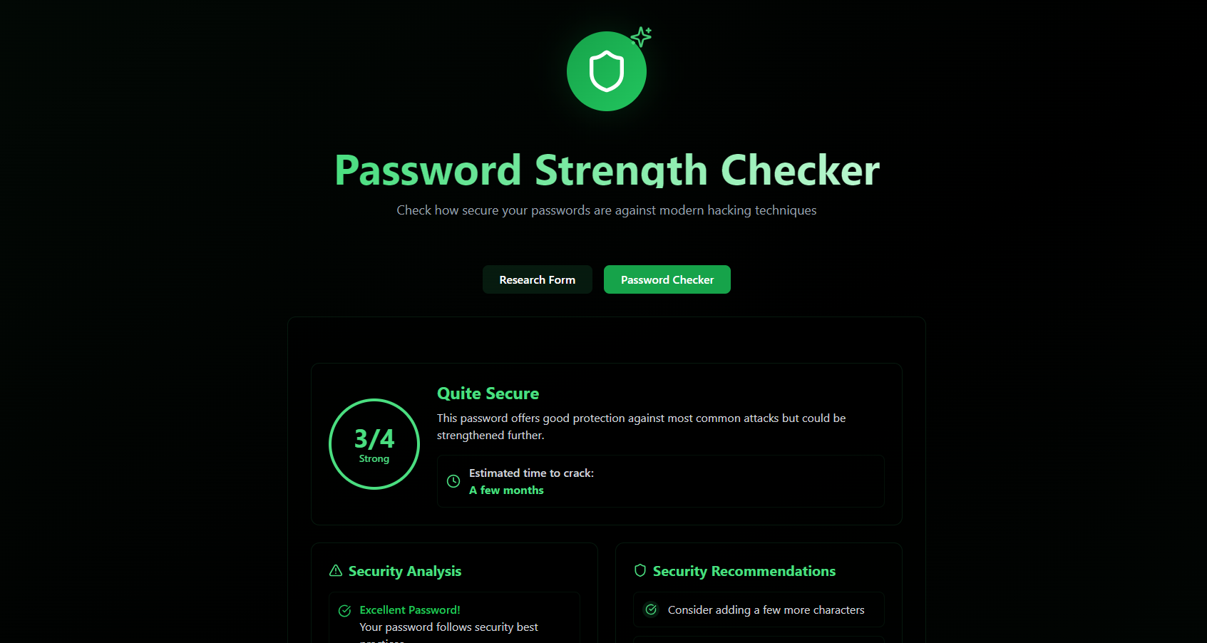Password Strength Checker