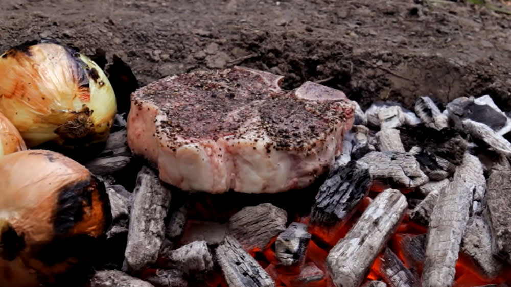 caveman-style ribeye
