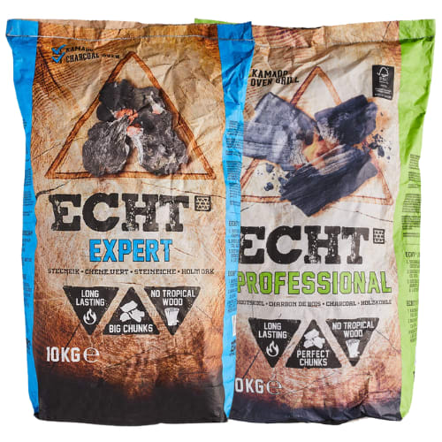 Combi deal ECHT® Houtskool Expert en Professional 10kg