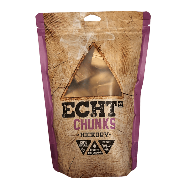 ECHT® Chunks Hickory 500g — krachtig American BBQ rookhout voor pulled pork en brisket