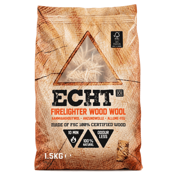 ECHT® Aanmaakhoutwol 1,5 kg zak | FSC® 100%