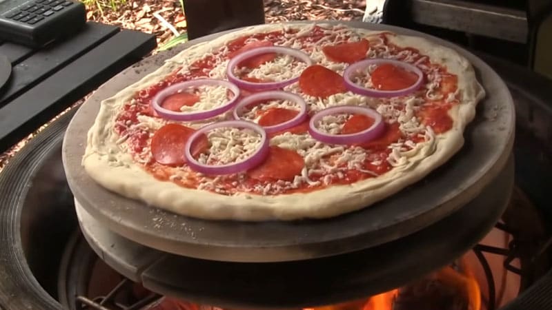 Pizza op BBQ