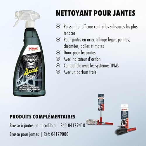 Vue 3 de Sonax Beast Nettoyant Jantes