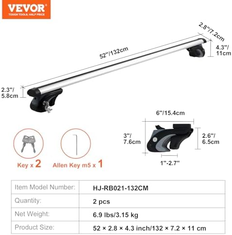 Vue 7 de Vevor Barres Transversales De
