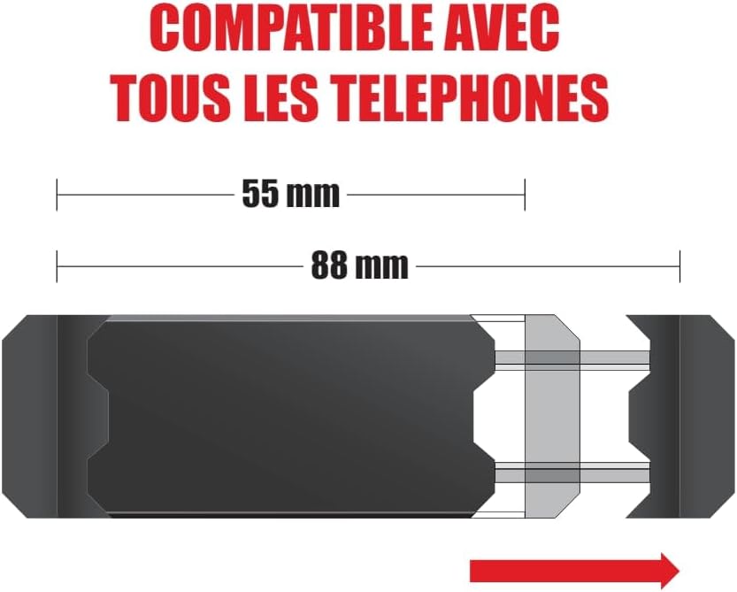 Vue 4 de Generique Support Telephone Universel