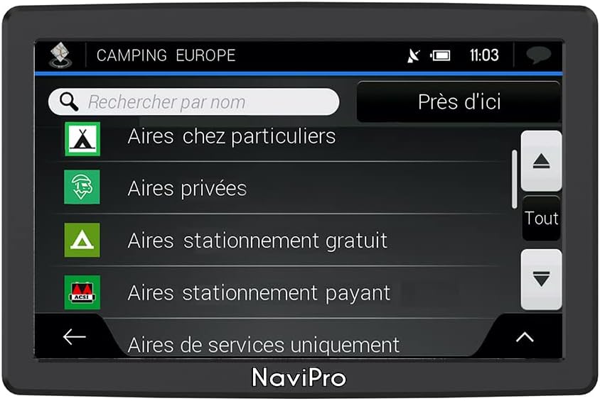 Vue 5 de Gps Camping Car Pouces