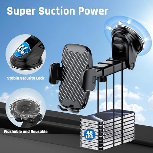 Vue 3 de Support Telephone Voiture Ventouse