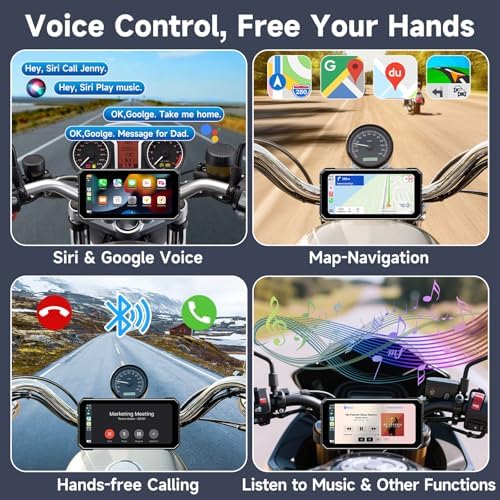 Vue 4 de Carplay Moto Avec Pouces