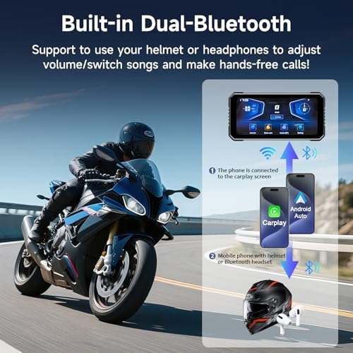 Vue 5 de Carplay Moto Avec Pouces