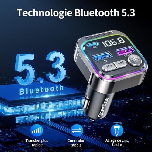 Vue 2 de Gizmovine Transmetteur Fm Bluetooth