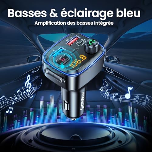 Vue 3 de Gizmovine Emetteur Bluetooth Voiture