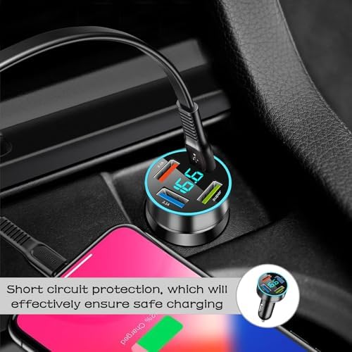 Vue 4 de Ports Chargeur Voiture Allume