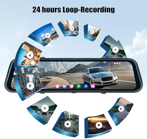 Vue 4 de Camecho Wifi Miroir Dashcam