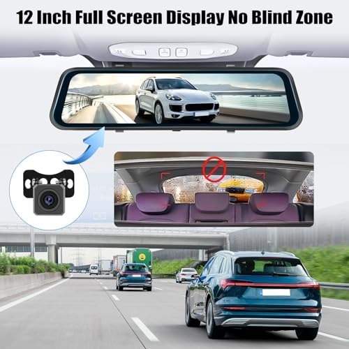 Vue 7 de Camecho Wifi Miroir Dashcam