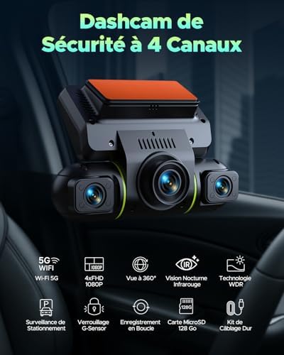 Vue 2 de Lamtto Degres Dashcam Voiture