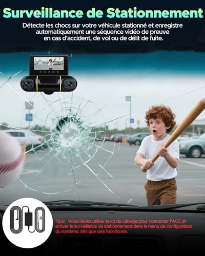 Vue 4 de Lamtto Degres Dashcam Voiture