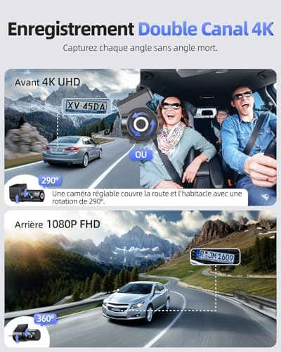 Vue 2 de Cievie Dashcam Voiture