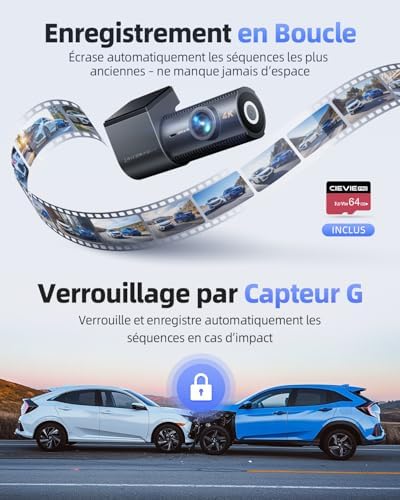 Vue 6 de Cievie Dashcam Voiture