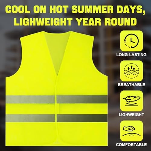 Vue 3 de Gilet De Securite Jaune