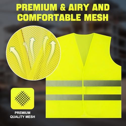 Vue 6 de Gilet De Securite Jaune