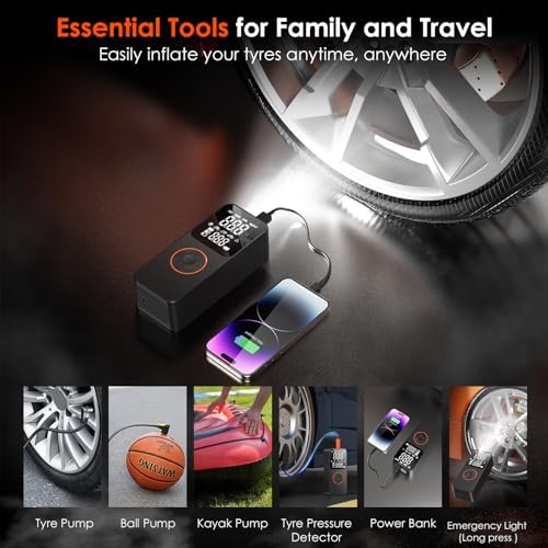 Vue 4 de Gonfleur Pneus Voiture Compresseur