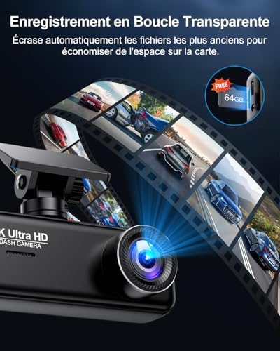 Vue 7 de Dashcam Voiture Avant Arriere