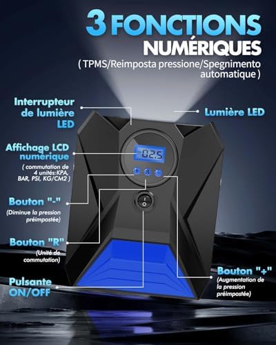 Vue 2 de Lorrtta Gonfleur Pneus