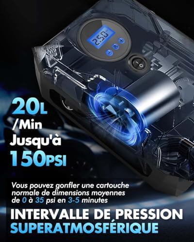 Vue 3 de Lorrtta Gonfleur Pneus