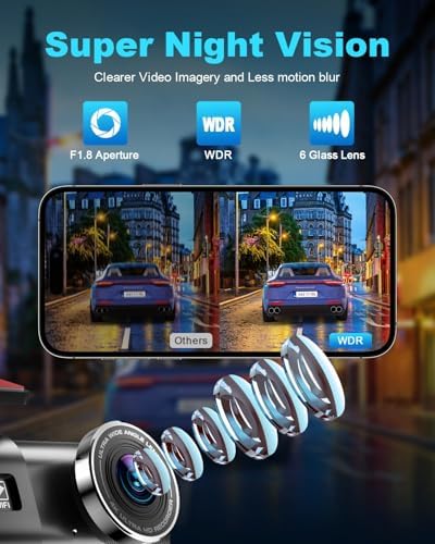 Vue 6 de Dashcam Voiture Camera