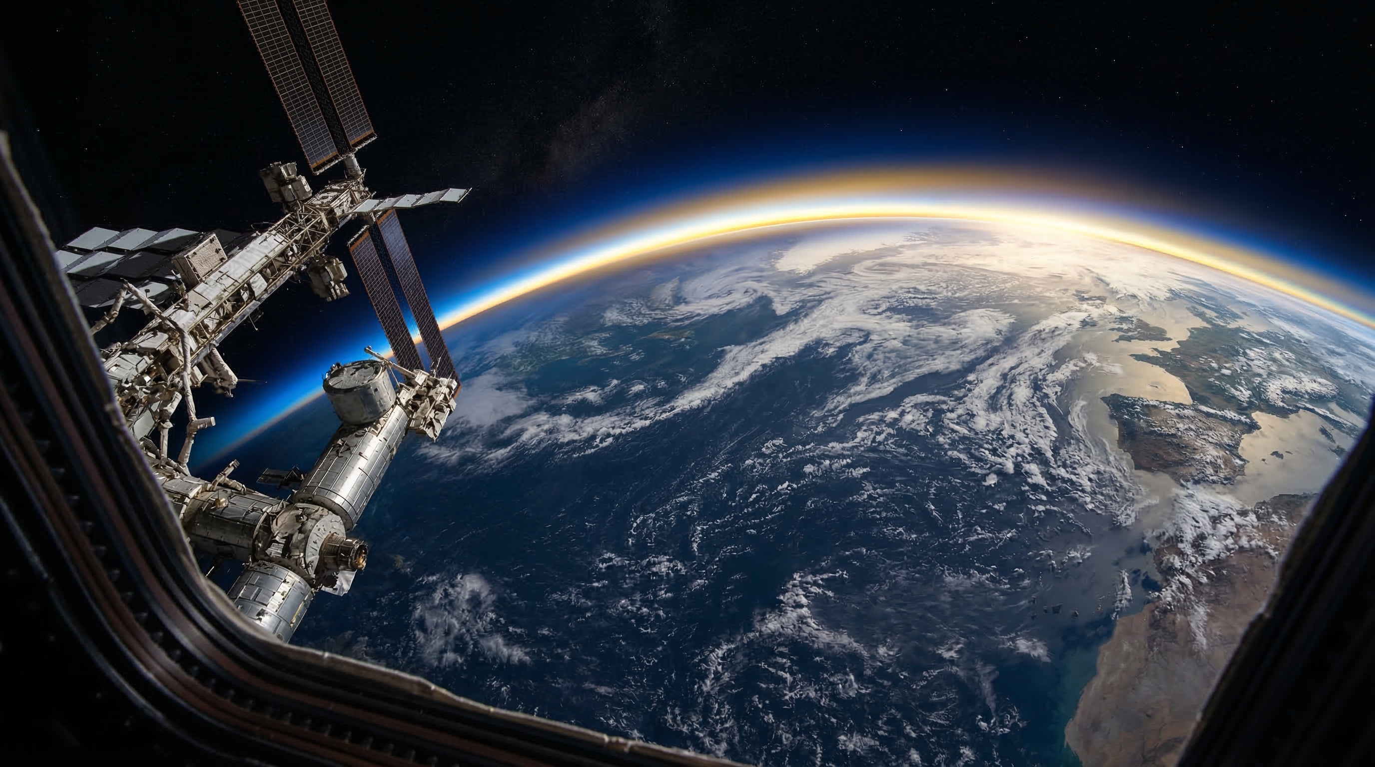 Earth from space — deep blue oceans and white clouds