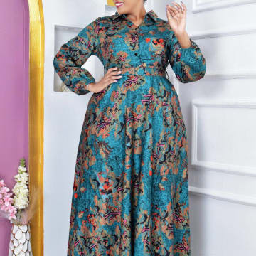 Full-length floral maxi dress