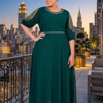 Elegant Embellished Occasion Modest Dress