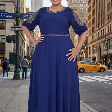 Elegant Embellished Occasion Modest Dress