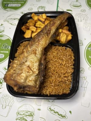 4 Jollof Titus fish n plantain 