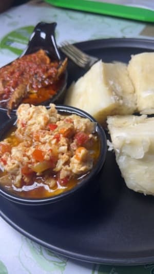 5 yam n 3 egg sauce 