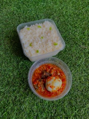 White rice + 2 Beef + Egg