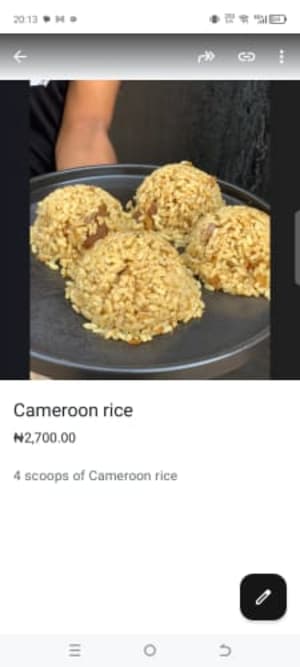 Cameroon rice 4scoops