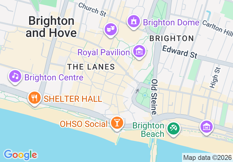 Map showing The House Restaurant