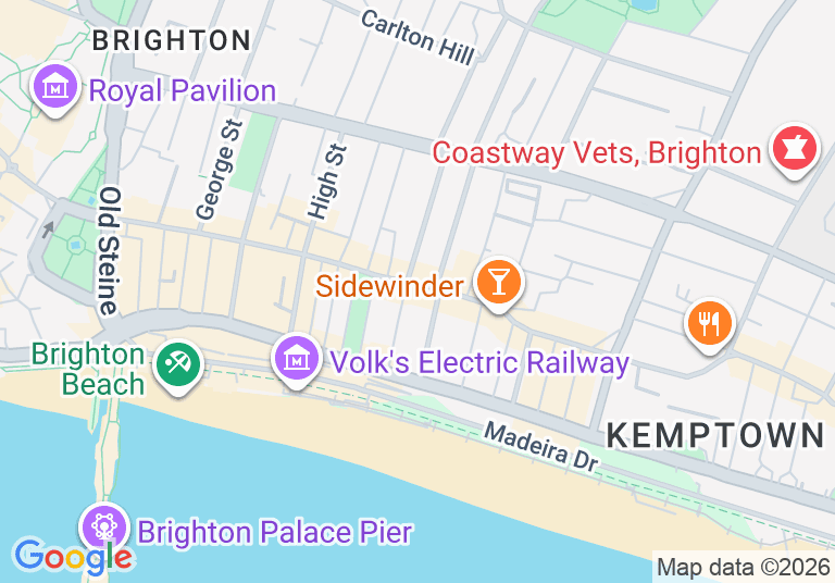 Map showing A Table Cafe & Restaurant