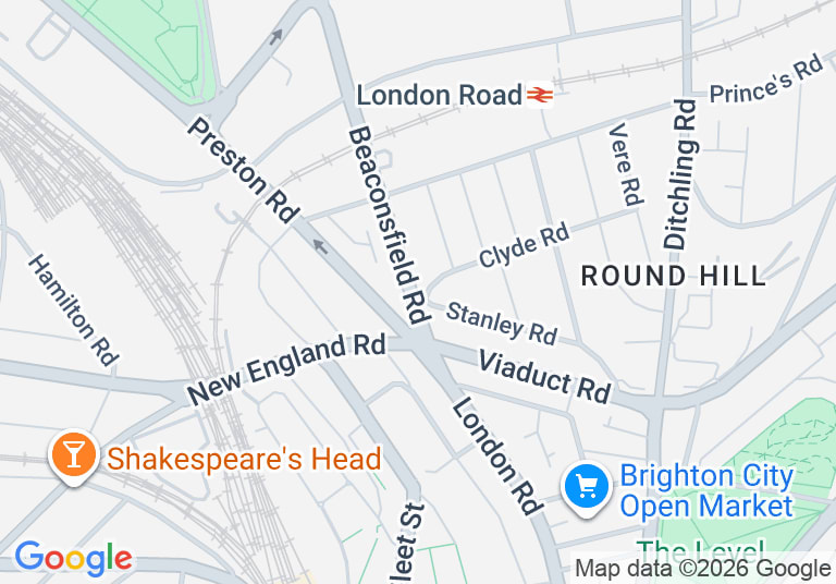 Map showing Curio Cafe & Bar