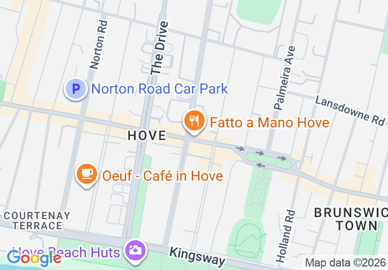 Map showing Fatto a Mano (Hove)