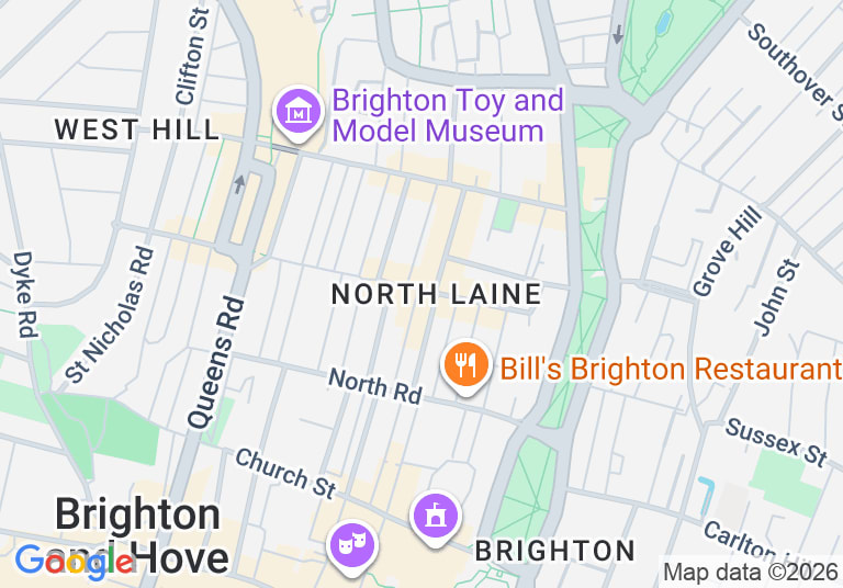 Map showing Fatto a Mano (North Laine)