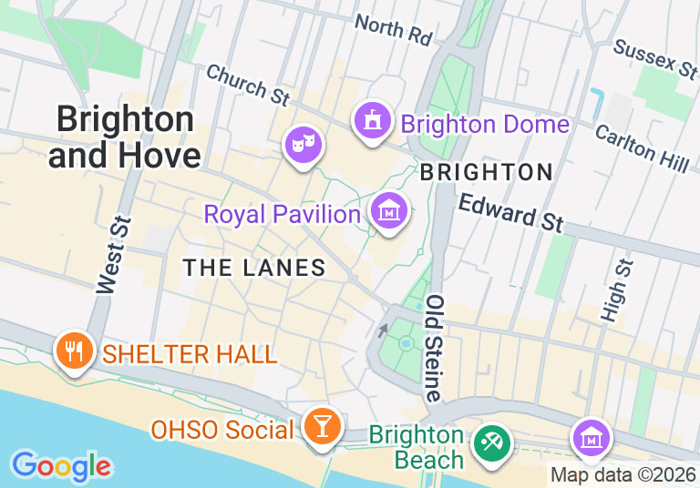 Map showing The North Star Pub