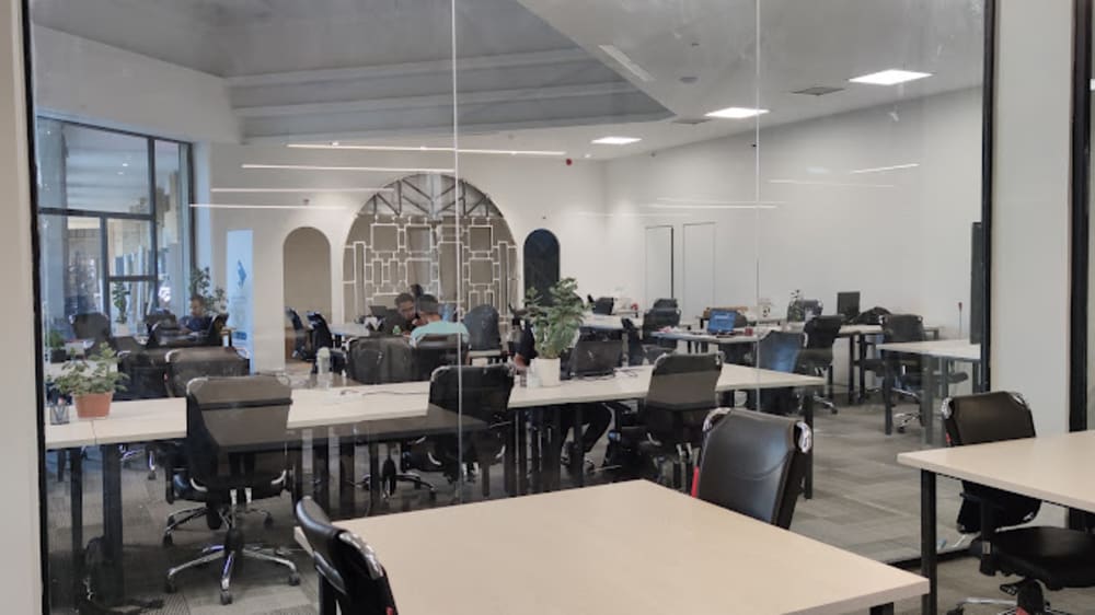 Blue-White Coworking Space