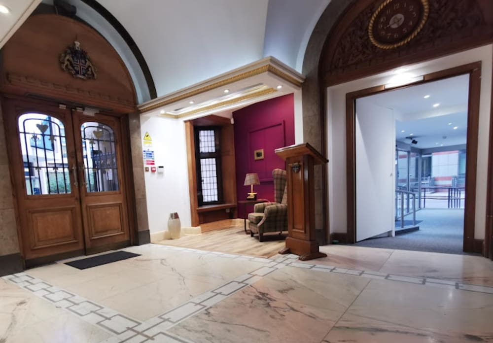 Fredericks at the insurance hall