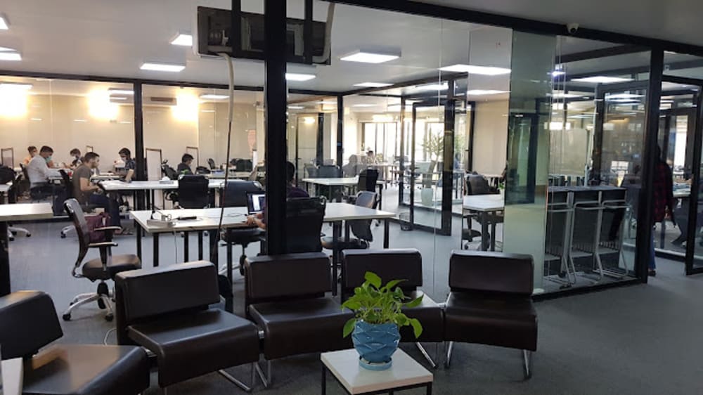 Blue-White Coworking Space