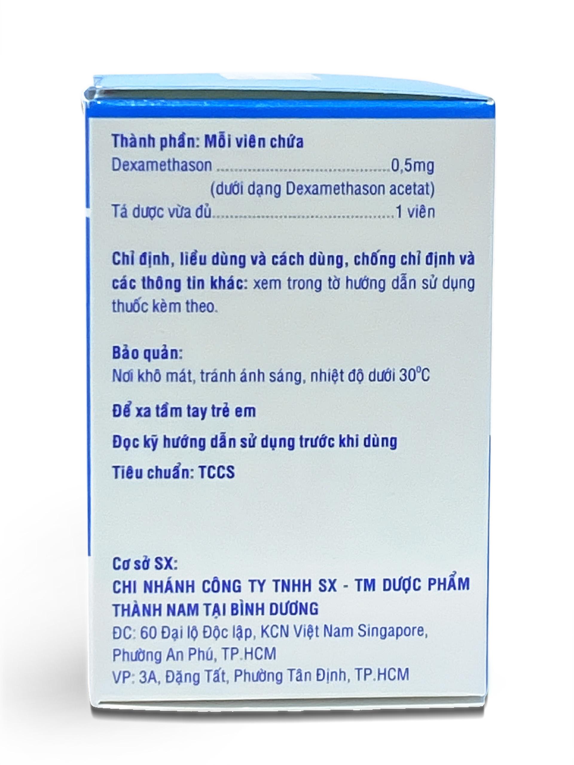 Dexamethason 0.5mg (H/200 viên nén tròn)