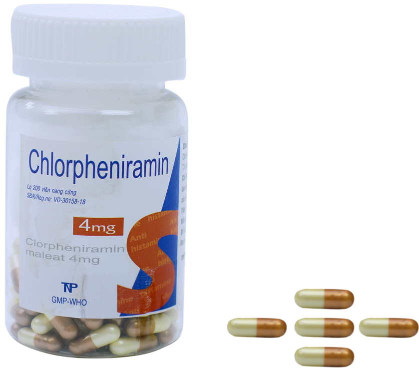 Chlorpheniramin 4mg Thành Nam (Chai/200 Viên Nang)